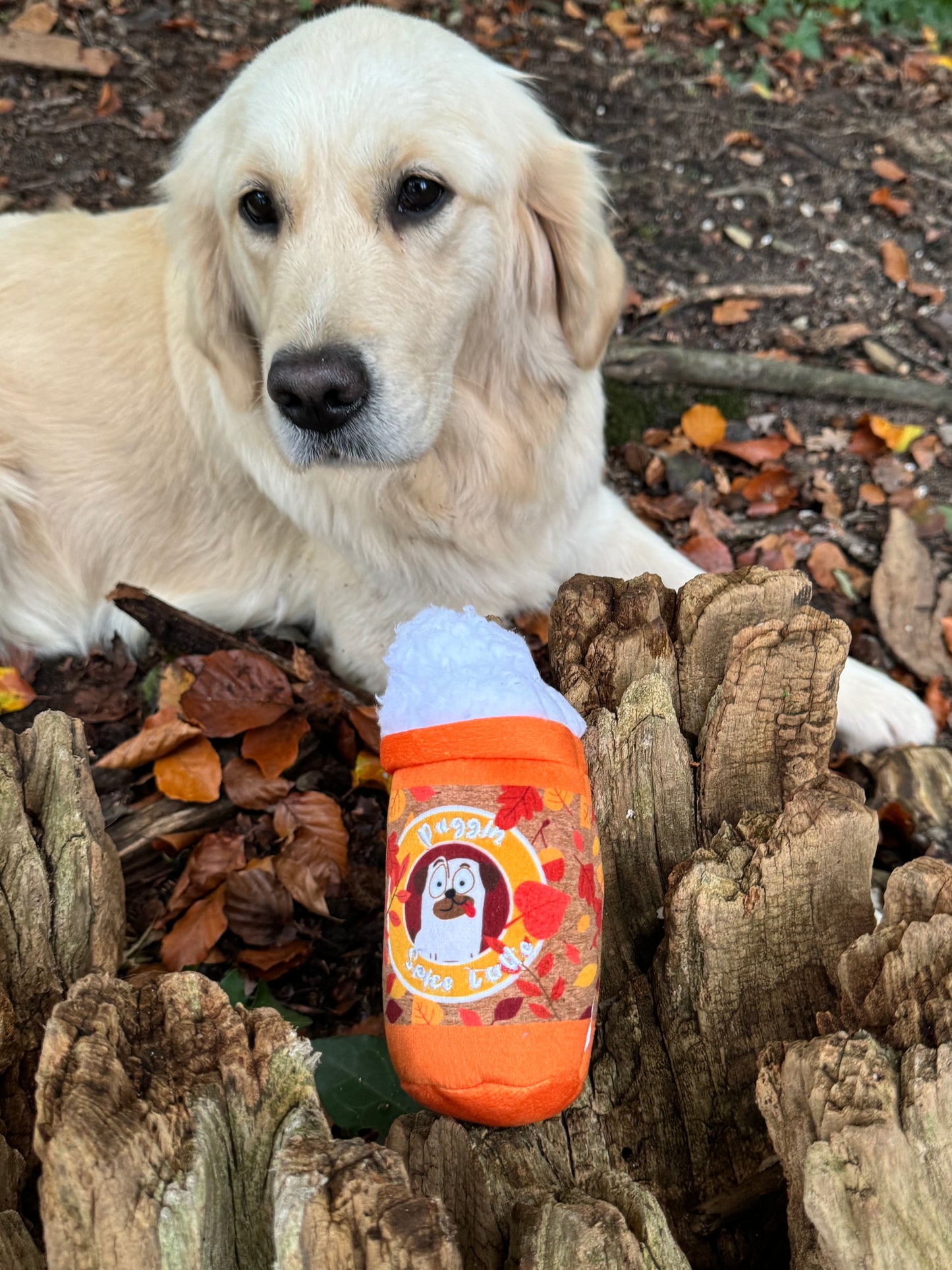 Puggin spice latte hondenspeeltje