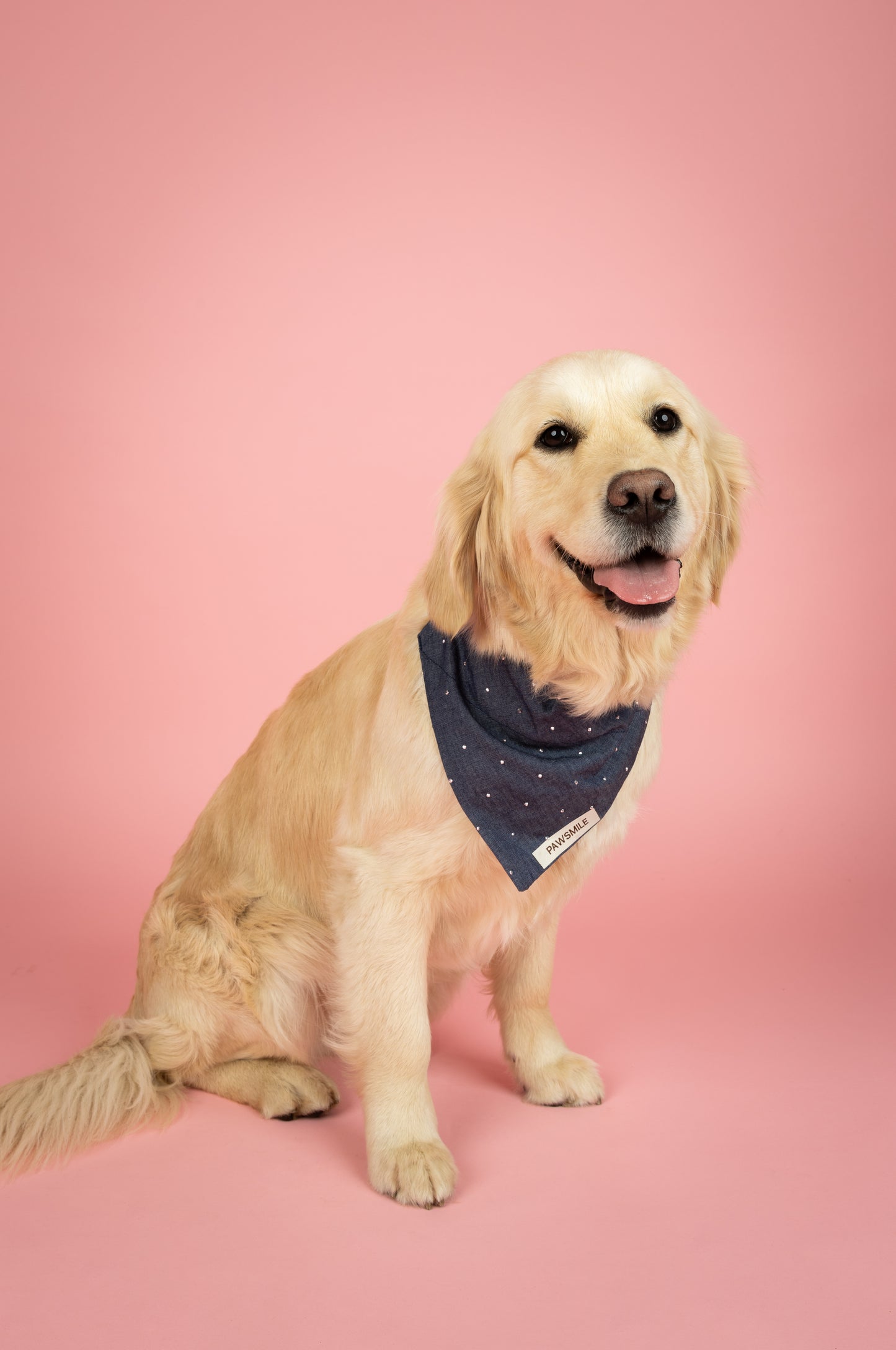 Denim Chic – Handgemaakte Bandana met Strass Steentjes