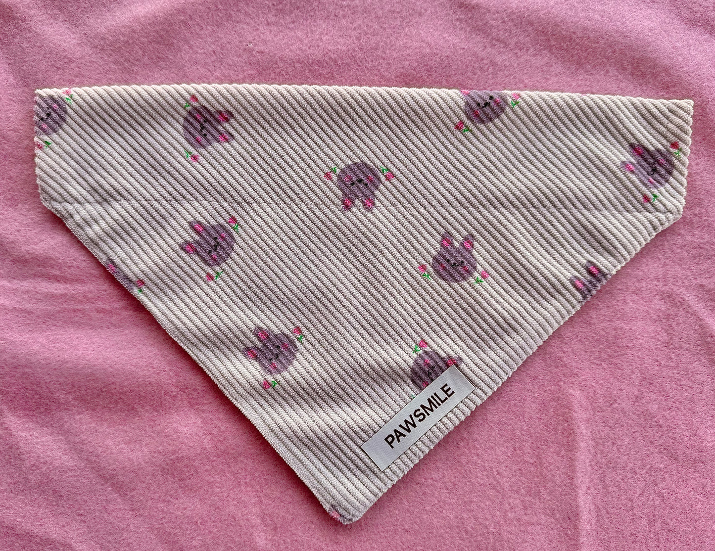 Bunny Blooms – Bandana met Konijntjes en bloemen