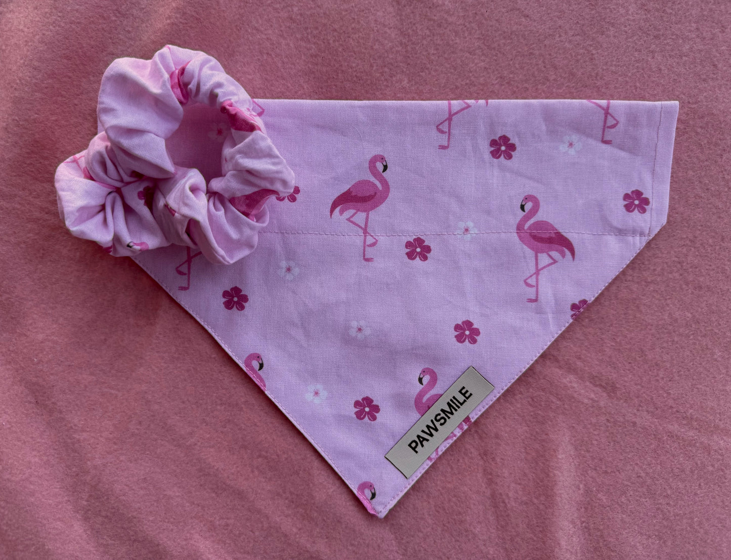 Paradise Pups Scrunchie – Scrunchie met Flamingo's