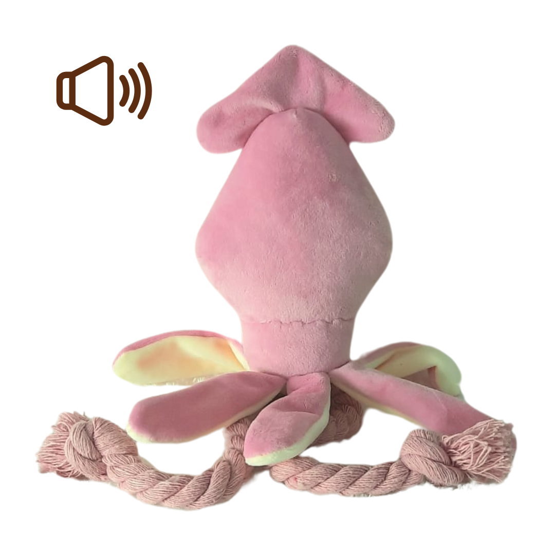 Roze inktvis hondenspeeltje - SALE