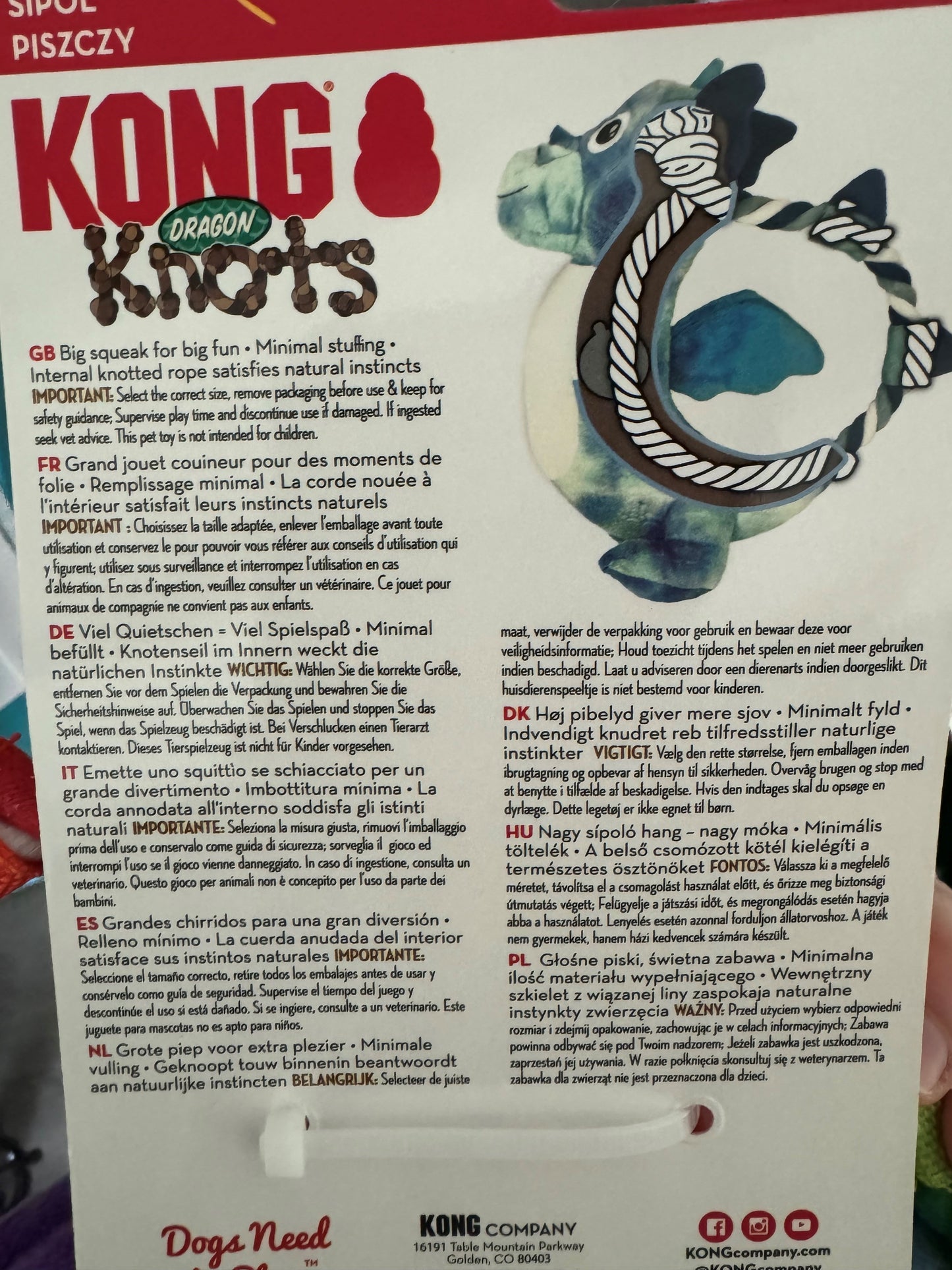 KONG Dragon knots - hondenspeeltje