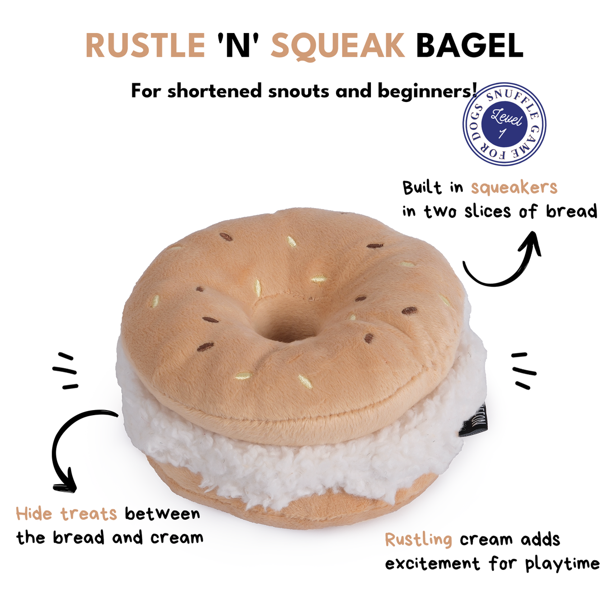 CHEWFFON Interactief bagel Hondenspeelgoed