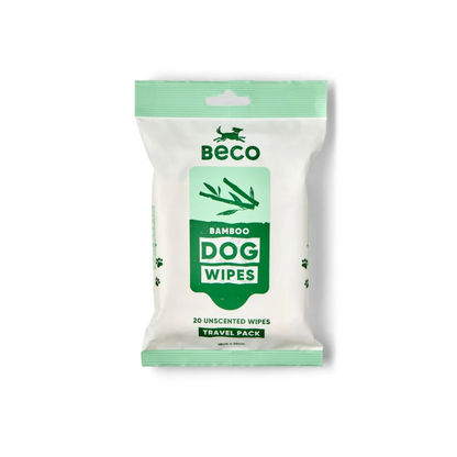 Bamboo Travel Wipes - Unscented - 20 Pack