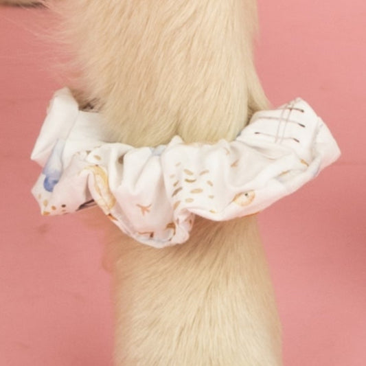 Farm Fresh Scrunchie – Scrunchie met Gansjes en Boerderijhuisjes