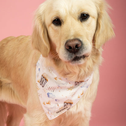 Farm Fresh – Witte Bandana met Gansjes en Boerderijtje