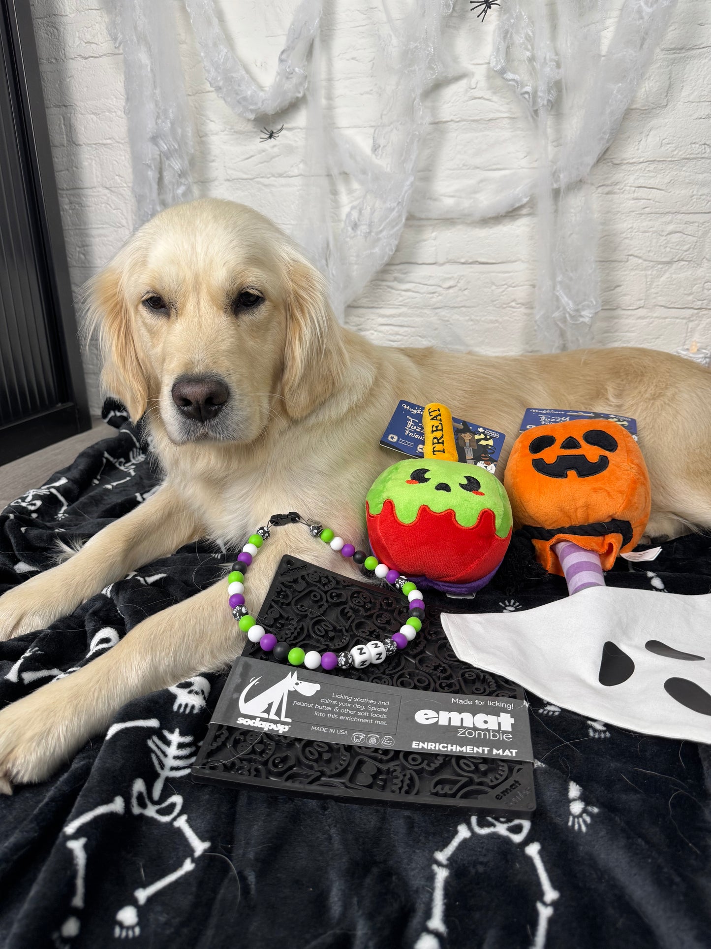 Pumpkin lollipop dog toy - Howloween