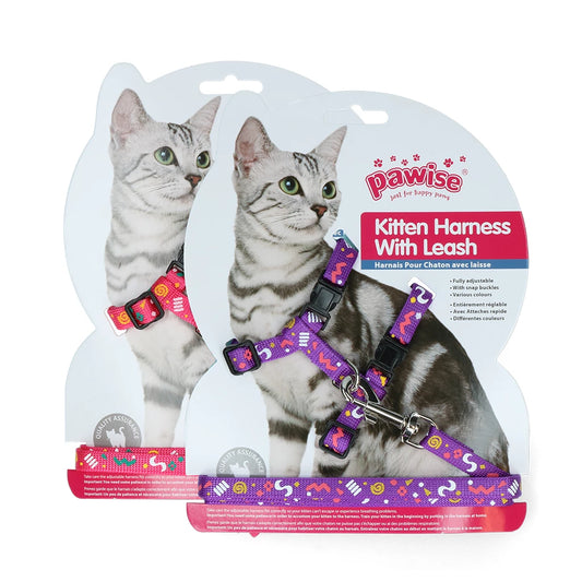 Pawise kattentuigje met riem Paars/roze