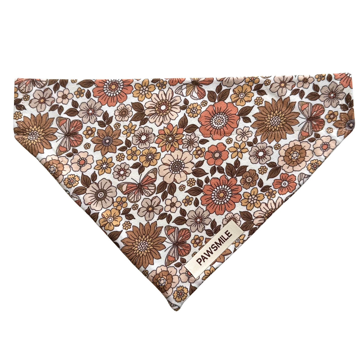 Autumn Blooms – Herfst Bandana met Bloemen & Vlinders