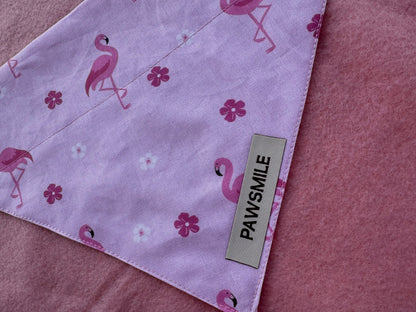 Paradise Pups – Roze Bandana met Flamingo's