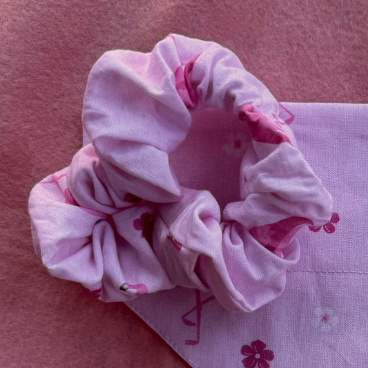 Paradise Pups Scrunchie – Scrunchie met Flamingo's