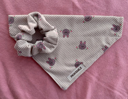 Bunny Blooms Scrunchie – Scrunchie met Konijntjes en Bloemetjes