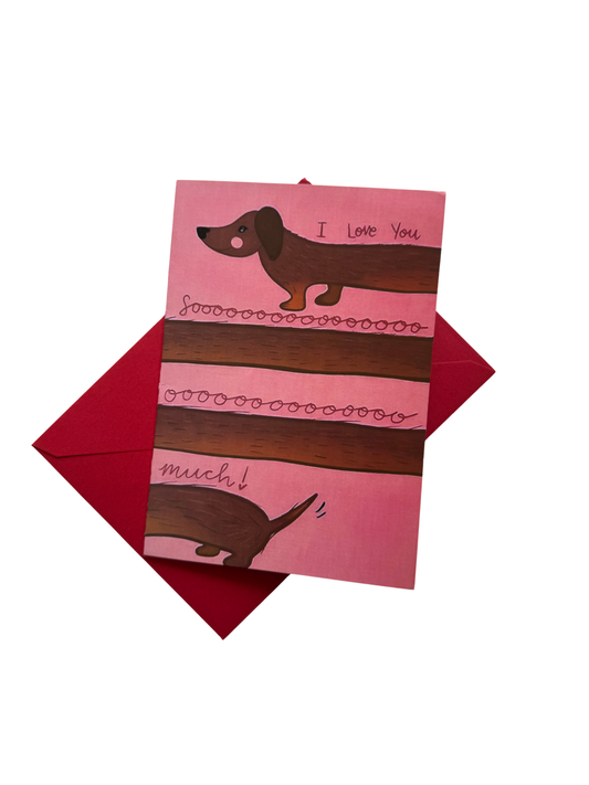 Valentijskaart teckel - Wenskaart