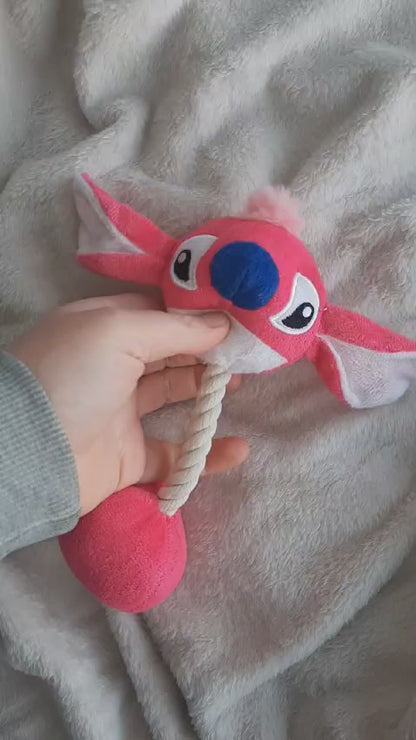 Stitch en Angel hondenspeeltje roze of blauw - SALE